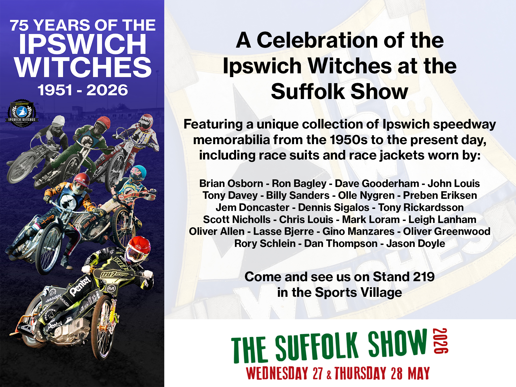 CELEBRATE 75 YEARS OF THE WITCHES AT SUFFOLK SHOW